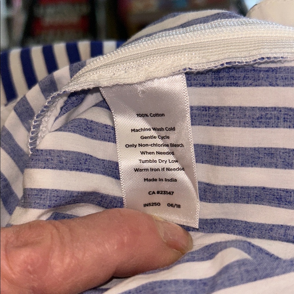 Talbots Navy and White Striped Top - Picture 7 of 7